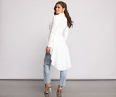 Veste Peplum haute et basse, première de sa catégorie